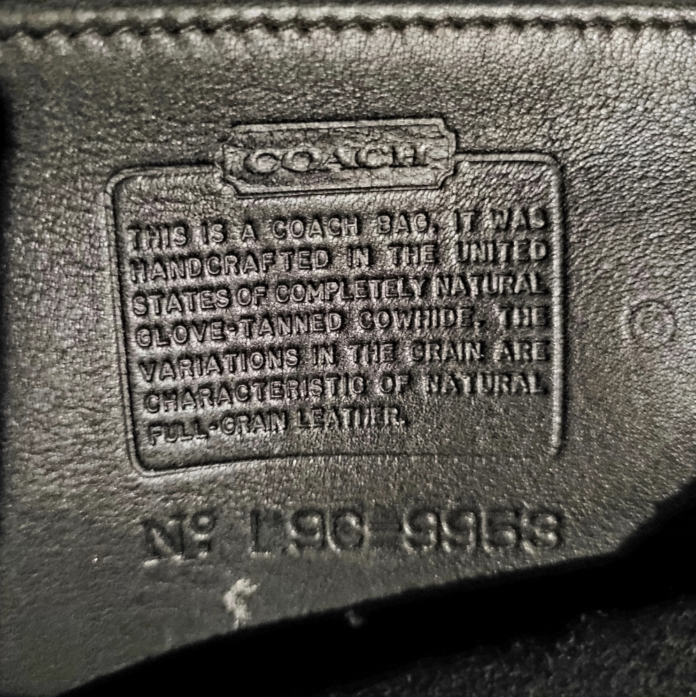 coach vintage helen berg's black legacy duffle